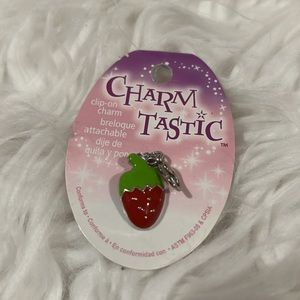 NWT Strawberry clip on charm